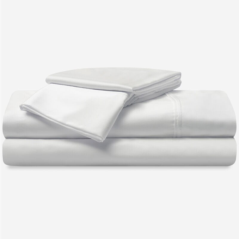 BEDGEAR Hyper-Cotton Split Cal King Size Sheet Set (Ideal for Adj. Bases) - Bright White, Bright White, hires