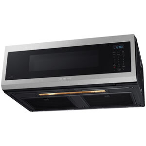 Samsung 30" 1.1 Cu. Ft. Over-the-Range Microwave with 10 Power Levels & 400 CFM - Stainless Steel, Stainless Steel, hires