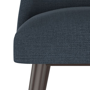 Skyline Furniture Modern Mid Century Bar Stool in Linen Fabric - Navy, Navy, hires