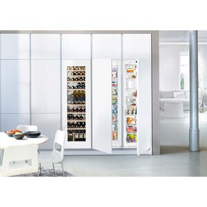 Liebherr 22 in. Built-in Wine Cabinet with Wood Racks, Dual Temperature Zones & 80 Bottle Capacity - Custom Panel Ready, , hires