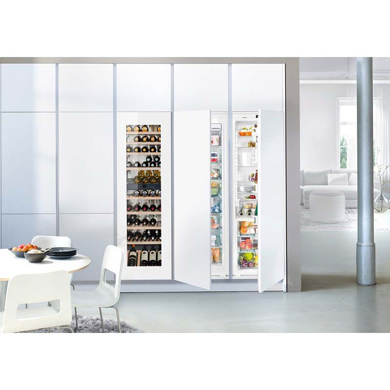 Liebherr 22 in. Built-in Wine Cabinet with Wood Racks, Dual Temperature Zones & 80 Bottle Capacity - Custom Panel Ready, , hires