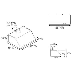 Bertazzoni 24 in. Convertible Canopy Pro Style Style Range Hood with 600 CFM, 3 Fan Speeds & 2 LED Lights - Stainless Steel, , hires