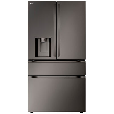 LG 36 in. 28.6 cu. ft. Smart 4-Door French Door Refrigerator with Ice & Water Dispenser - PrintProof Black Stainless Steel | LF29H8330D
