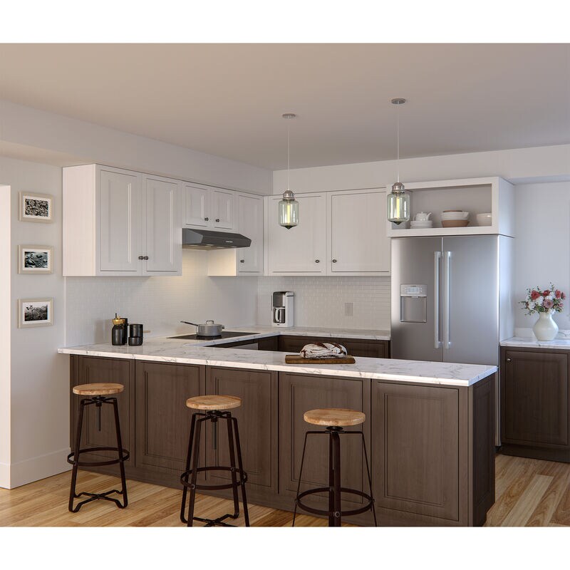 Zephyr Breeze II 30 in. Convertible Standard Style Range Hood with 400 CFM, 3 Fan Speeds & 2 LED Lights - Black Stainless, Black Stainless, hires