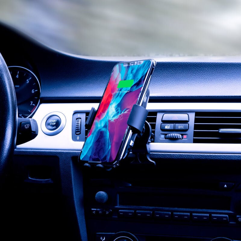 PhoneSuit - Energy Core Go - Wireless Charging Auto-Fit Car Windshield & Vent Mount - Black, , hires