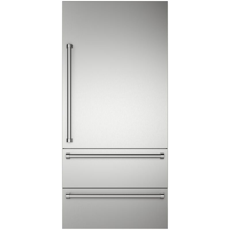 Viking 36 in. Integrated Bottom-Freezer Right Hinge Door Panel Kit with Handle - Stainless Steel, , hires