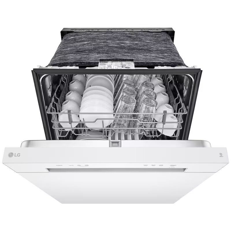 LG 24 in. Built-In Dishwasher with Front Control, 52 dBA Sound Level, 15 Place Settings & 5 Wash Cycles - White, , hires