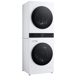 LG 24 in. 2.8 cu. ft. Smart Electric Front Load Ventless WashTower with Heat Pump, Center Control, Sensor Dry, Sanitize & Steam Cycle - White, , hires