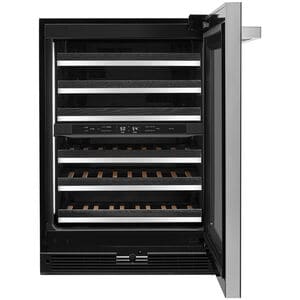 JennAir Noir 24 in. Undercounter Wine Cooler with Wood Racks, Dual Temperature Zones & 45 Bottle Capacity - Black, , hires