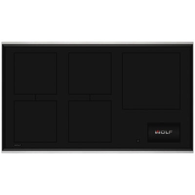 Wolf Transitional Series 36 in. Induction Cooktop with 5 Smoothtop Burners - Black | CI36560T/S