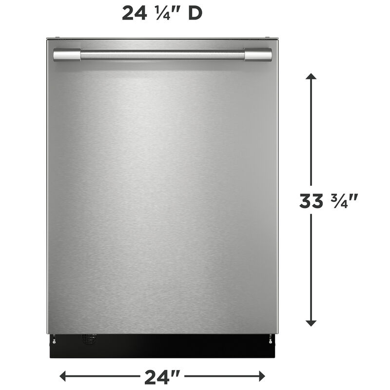 Frigidaire Professional 24 in. Top Control Dishwasher with 45 dBA Sound Level, 3rd-Rack & MaxBoost Dry - Stainless Steel, , hires