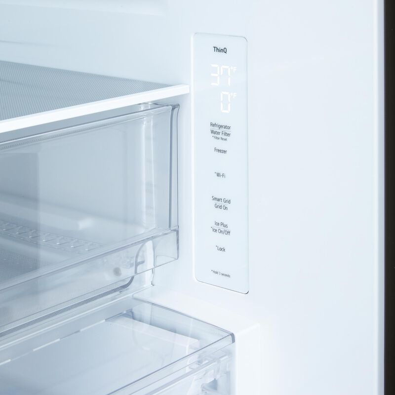 LG 33 in. 25.5 cu. ft. Smart Bottom Freezer Refrigerator with Ice Maker - PrintProof Stainless Steel, , hires