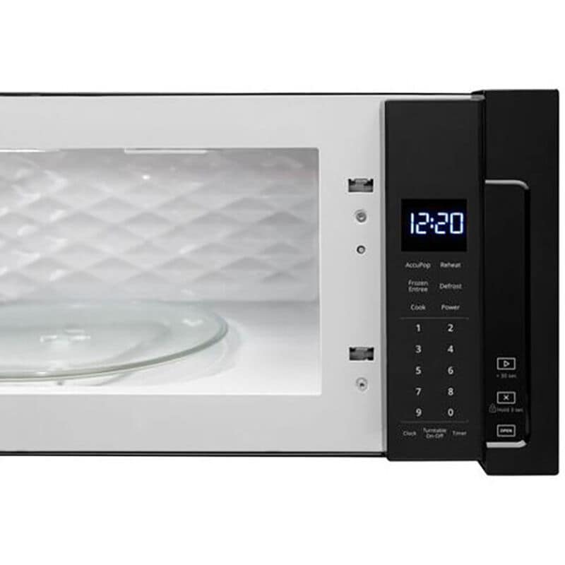 Whirlpool 30 in. 1.1 cu. ft. 1000W Low Profile Over-the-Range Microwave with 400 CFM - Black, Black, hires