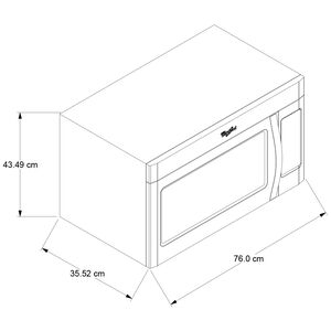 Whirlpool 30" 1.7 Cu. Ft. Over-the-Range Microwave with 10 Power Levels, 300 CFM - Stainless Steel, Stainless Steel, hires