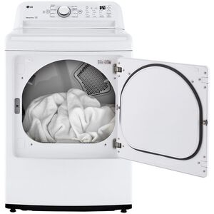 LG 27 in. 7.3 cu. ft. Electric Dryer with Sensor Dry Technology & Solid White Door Trim - White, , hires