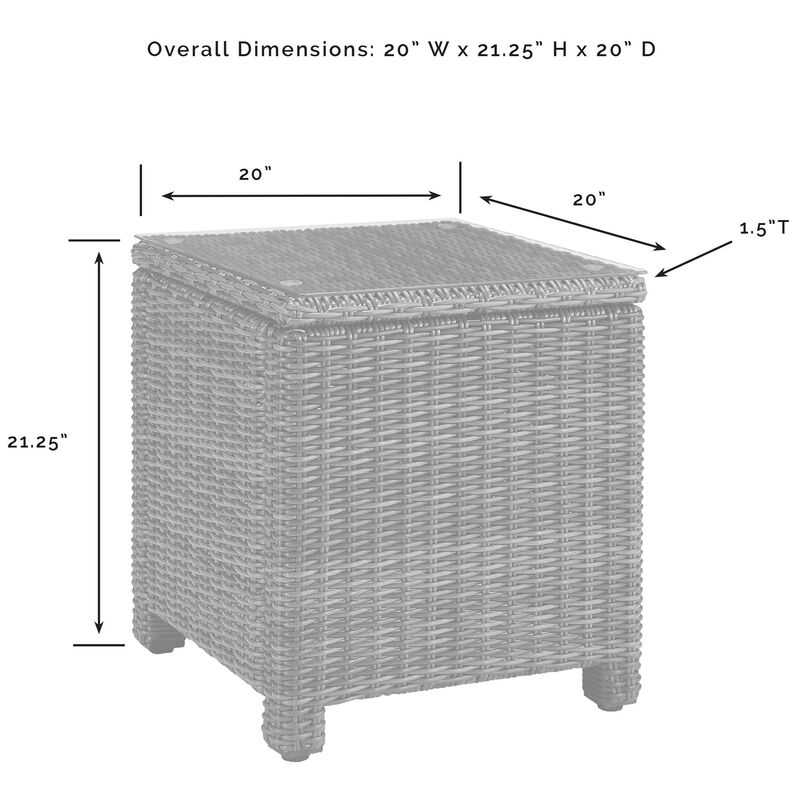 Crosley Bradenton 3-Piece Outdoor Chair and Side Table Set - Sand, , hires