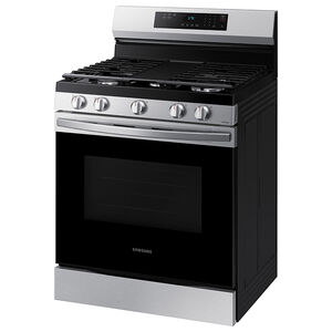 Samsung 30 in. 6.0 cu. ft. Smart Oven Freestanding Gas Range with 5 Sealed Burners & Griddle - Stainless Steel, , hires