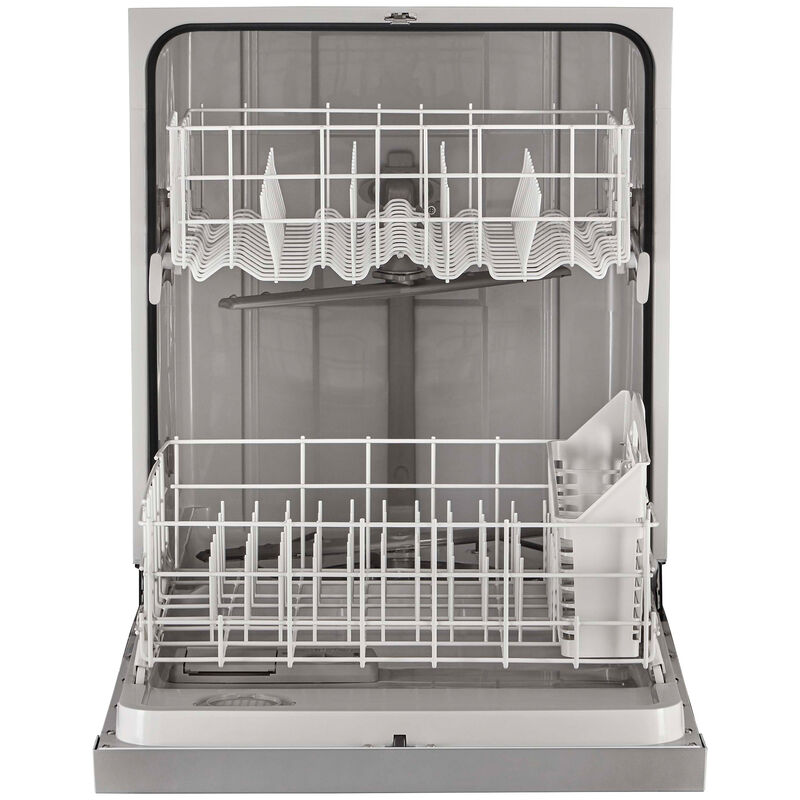 Whirlpool 24 in. Front Control Dishwasher with 57 dBa Sound Level & Pocket - Stainless Steel, Stainless Steel, hires