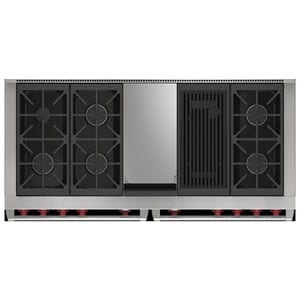 Wolf 60 in. 10.2 cu. ft. Smart Dual Convection Double Oven Dual Fuel Range with 6 Sealed Burners & Griddle - Stainless Steel, , hires