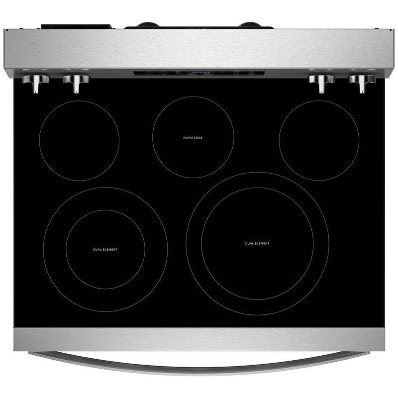 Whirlpool 30 in. 5.3 cu. ft. Air-Fry Standard Convection Electric Range with Radiant Burners - Fingerprint Resistant Stainless Steel, , hires