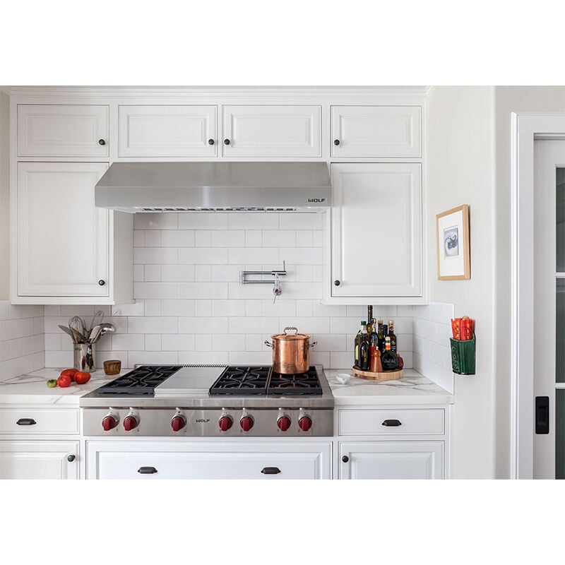 Wolf 48 in. 6-Burner LP Gas Rangetop with Griddle & Power Burner - Stainless Steel, , hires