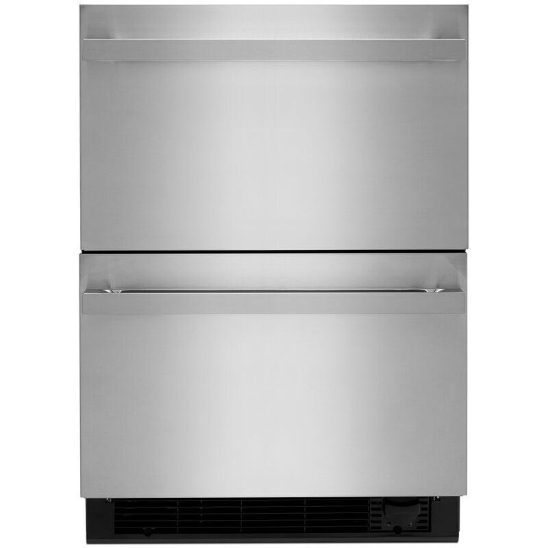 JennAir Noir 24 in. 4.7 cu. ft. Double Refrigerator & Freezer Drawer - Stainless Steel, , hires