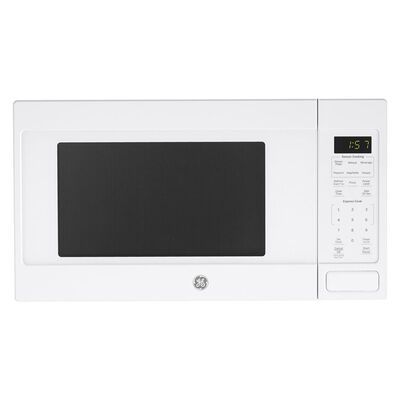 GE 22 in. 1.6 cu.ft Countertop Microwave with 10 Power Levels & Sensor Cooking Controls - White | JES1657DMWW