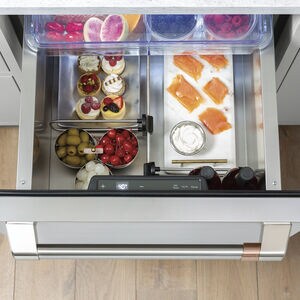 Cafe 24 in. 5.7 cu. ft. Double Refrigerator Drawers - Stainless Steel, Stainless Steel, hires