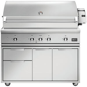 DCS Series 9 48 in. 3-Burner Built-In Natural Gas Grill with Rotisserie, Sear Burner & Smoke Box - Stainless Steel, , hires