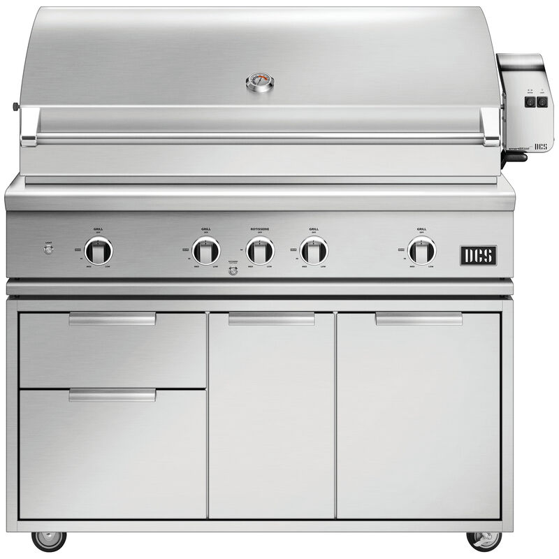 DCS Series 9 48 in. 3-Burner Built-In Natural Gas Grill with Rotisserie, Sear Burner & Smoke Box - Stainless Steel, , hires