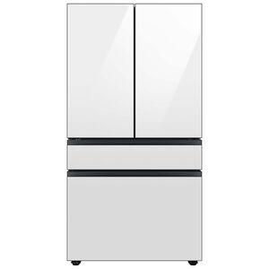 Samsung Bespoke 36 in. 28.8 cu. ft. Smart 4-Door French Door Refrigerator with Beverage Center & Internal Water Dispenser - White Glass, White Glass, hires