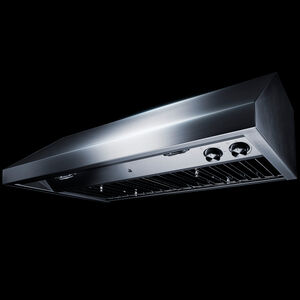 JennAir Pro Style Series 36 in. Canopy Pro Style Range Hood with 4 Speed Settings, 600 CFM, Ducted Venting & 2 Halogen Lights - Stainless Steel, , hires