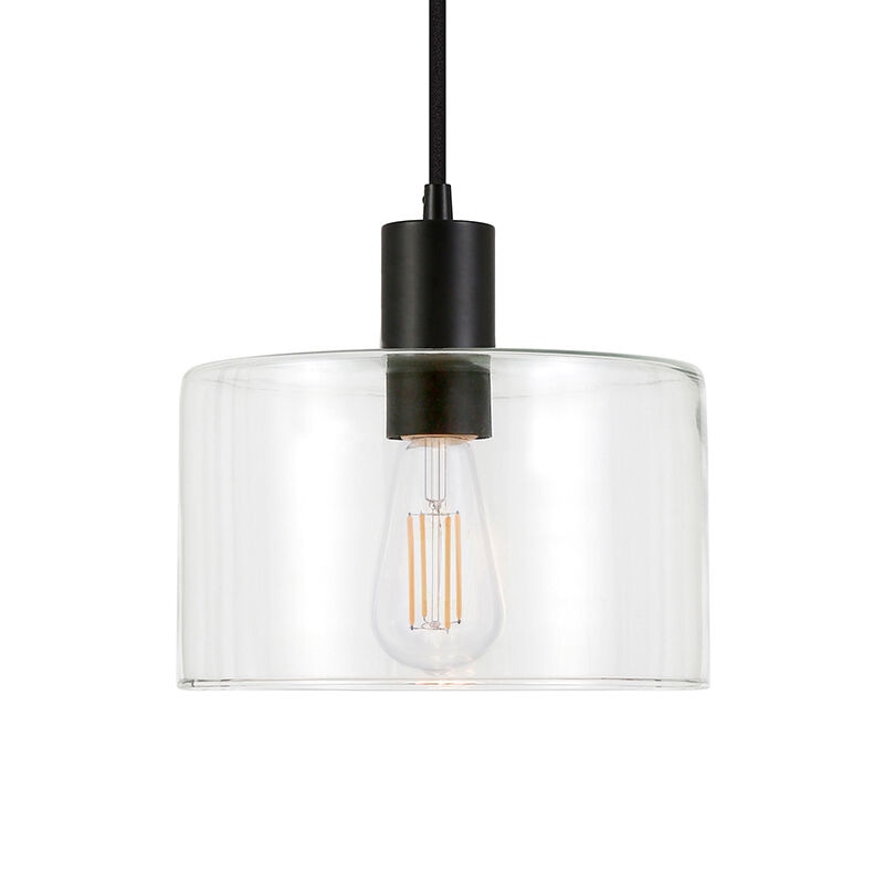 Hudson & Canal Henri 10 in. Pendant Lamp with Blackened Bronze Accents, , hires