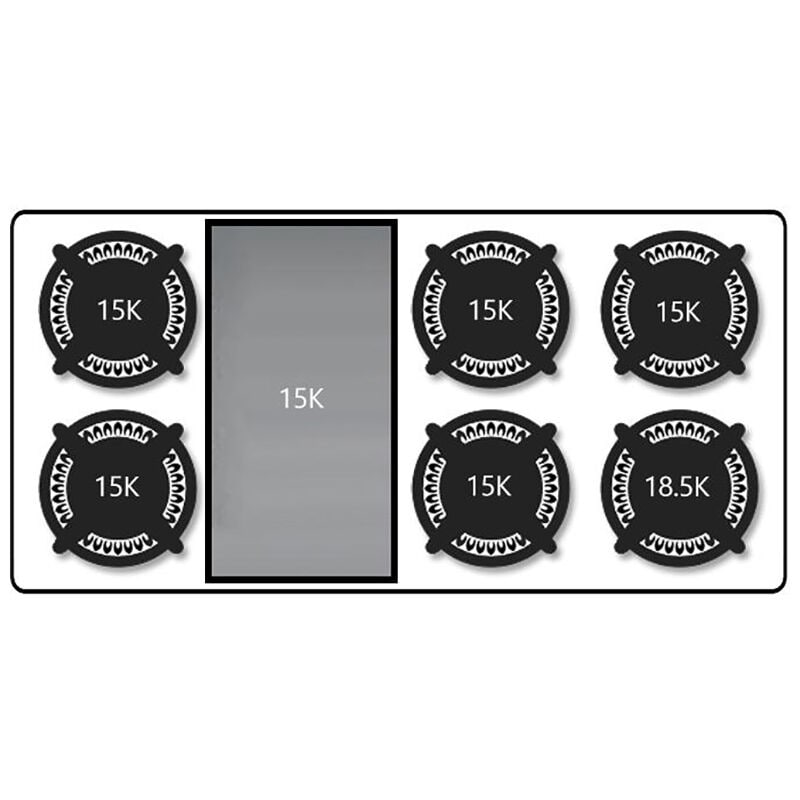 Viking 5 Series 48 in. 6-Burner Natural Gas Rangetop with Griddle, Simmer Burner & Power Burner - Stainless Steel, , hires