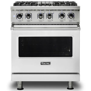 Viking 5 Series 30 in. 4.7 cu. ft. Convection Oven Freestanding Dual Fuel Range with 4 Sealed Burners - Stainless Steel, , hires