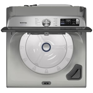Maytag Pet Pro 27 in. 5.3 cu. ft. Smart Top Load Washer with Impeller & Sanitize with Oxi - Classic SIlver, Classic Silver, hires