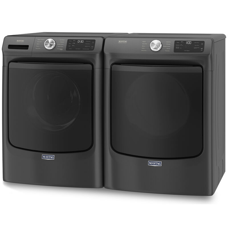 Maytag 27 in. 7.3 cu. ft. Front Loading Electric Dryer with 10 Dryer Programs, 7 Dry Options, Wrinkle Care & Sensor Dry - Volcano Black, , hires