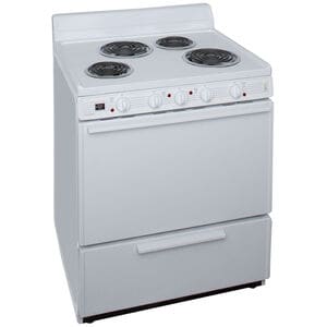 Premier 30 in. 3.9 cu. ft. Electric Range with Coil Burners - White, , hires