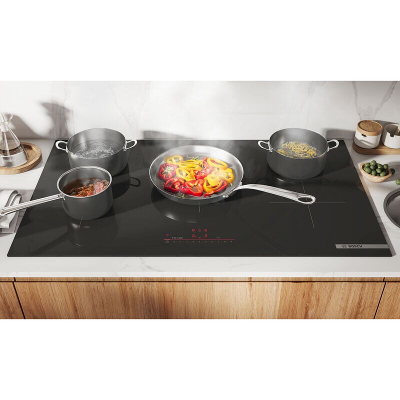 Bosch 500 Series 36 in. 5-Burner Smart Induction Cooktop with Power Burner - Black, , hires