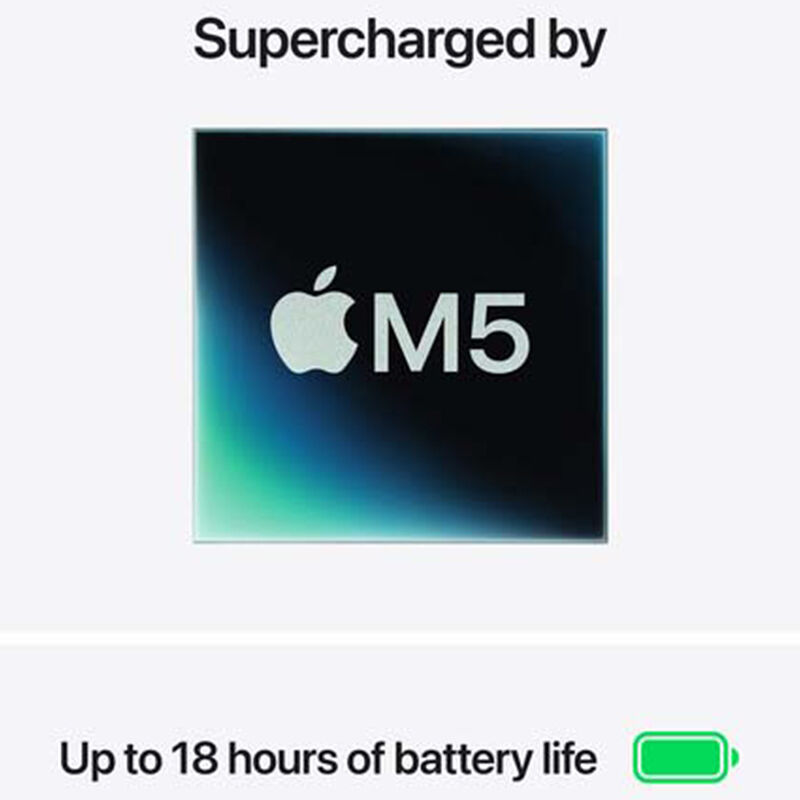 Apple MacBook Air (2026) 15 in. Notebook with Apple Intelligence, Apple M5 10-Core CPU, 10-Core GPU, 24 GB RAM, 1 TB SSD, up to 18 Hrs. of Battery Life & Mac OS - Starlight, , hires