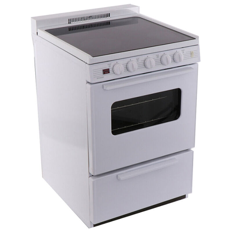 Premier 24 in. 3 cu. ft. Electric Range with Smoothtop Burners - White, , hires
