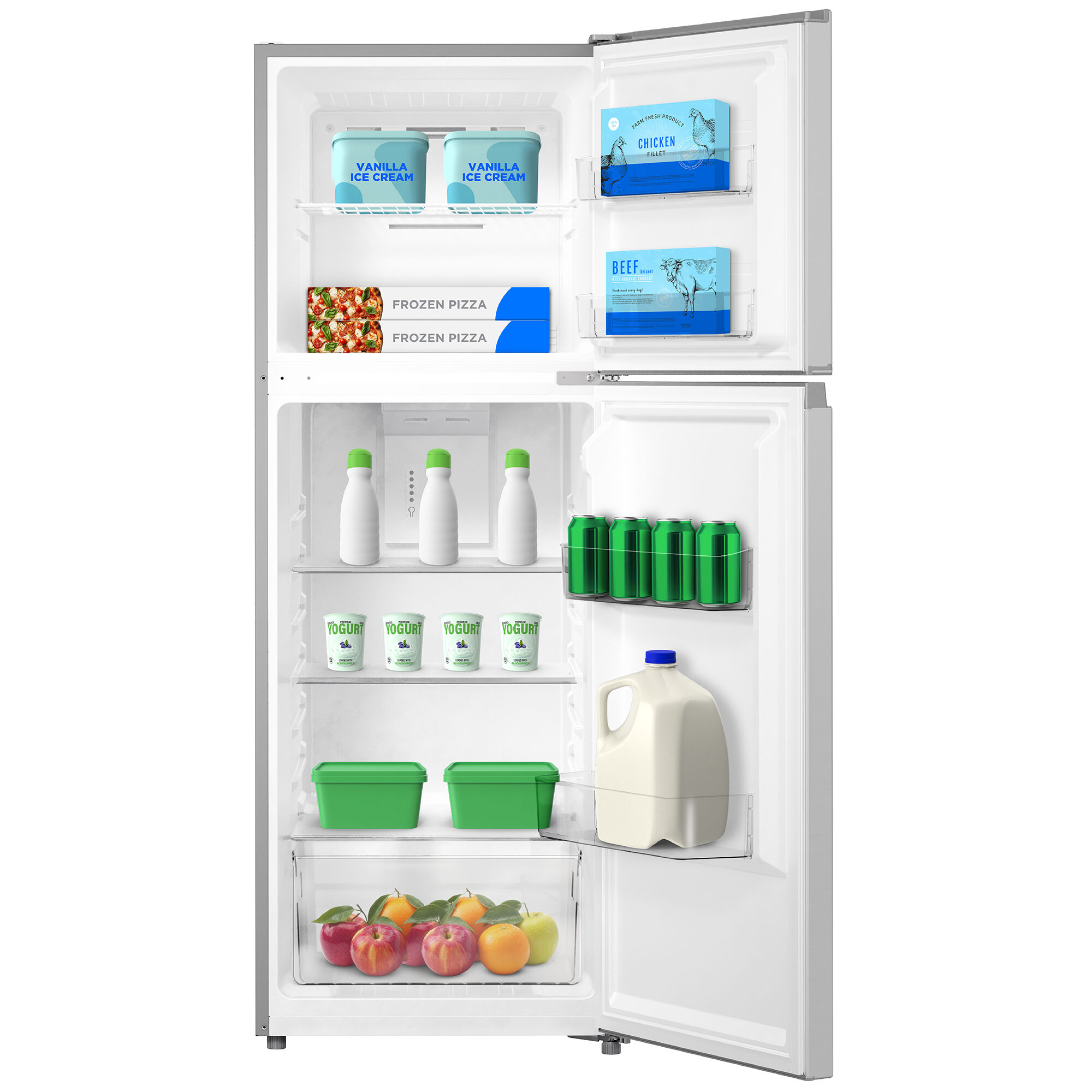 Midea 22 in. 10.1 cu. ft. Counter Depth Garage-Ready Top Freezer