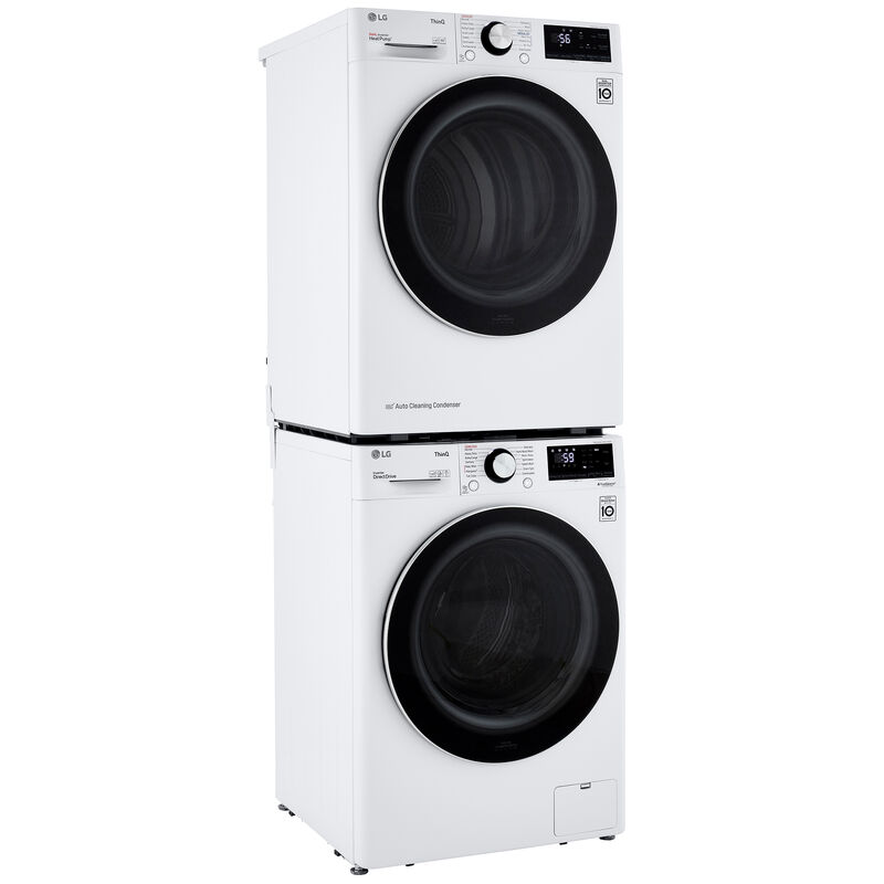 LG 24 in. 4.2 cu. ft. Ventless Electric Dryer with 14 Dryer Programs, Wrinkle Care & Sensor Dry - White, White, hires