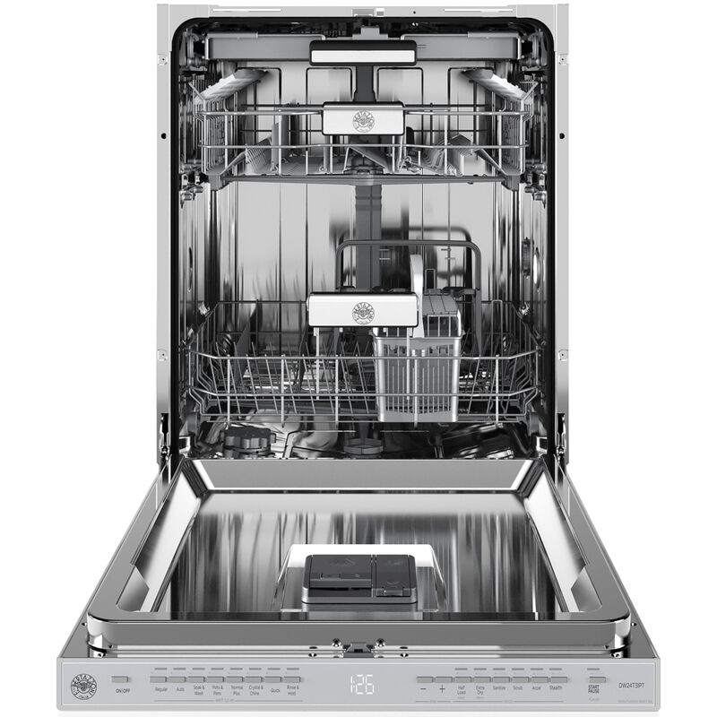 Bertazzoni 24 in. Top Control Flush-Mount Dishwasher with 39 dBA Sound Level, 3rd Rack & PowerDry Plus System - Custom Panel Ready, , hires