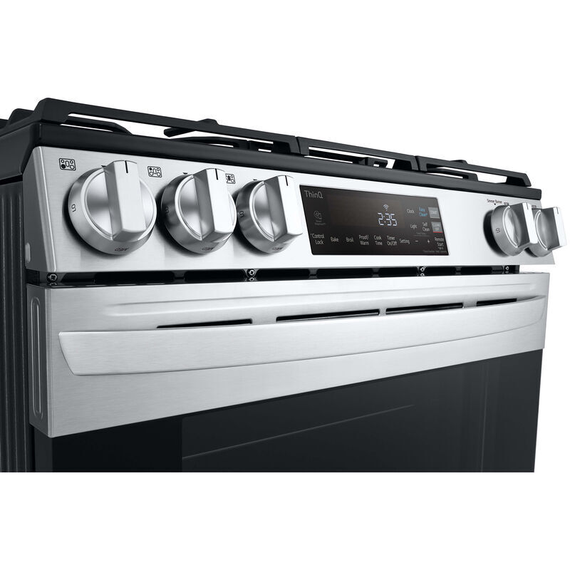 LG 30 in. 5.8 cu. ft. Smart Slide-In Gas Range with 5 Sealed Burners - PrintProof Stainless Steel, , hires