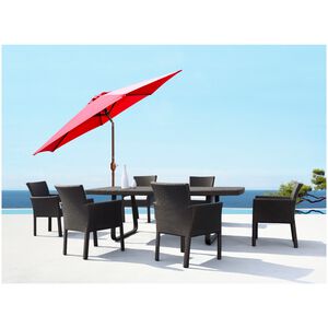Panama Jack 9 Ft Patio Umbrella With Crank - Red, , hires