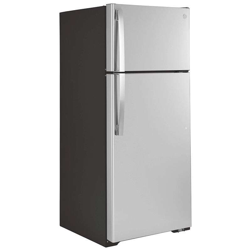 GE 28 in. 17.5 cu. ft. Top Freezer Refrigerator - Stainless Steel | P.C ...