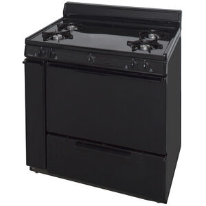 Premier 36 in. 3.9 cu. ft. Gas Range with Open Burners - Black, , hires