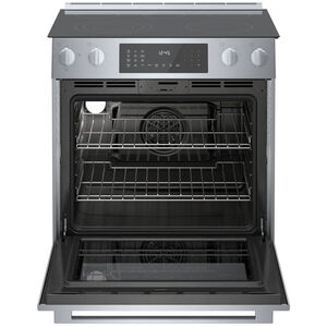 Bosch Benchmark 30 in. 4.6 cu. ft. True European Convection Slide-In Electric Range with Smoothtop Burners - Stainless Steel, , hires