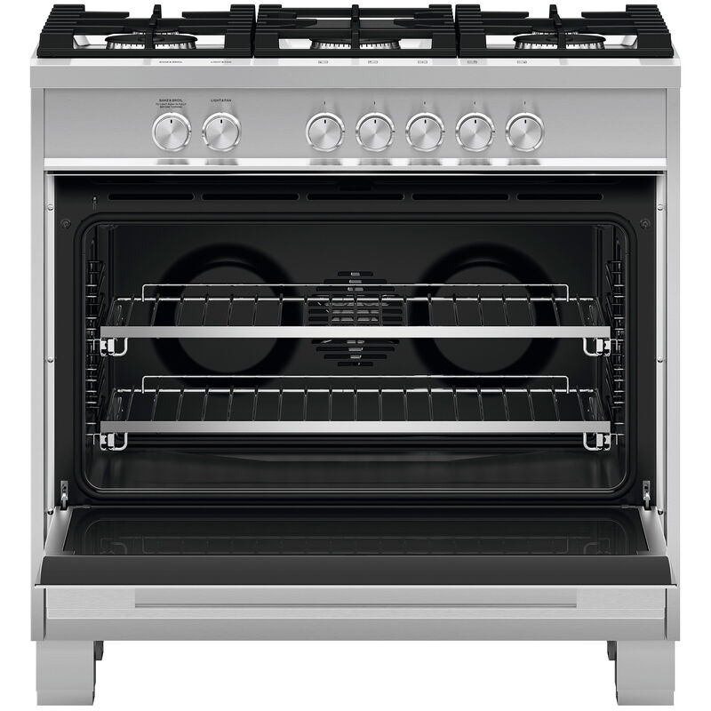 Fisher & Paykel Series 7 36 in. 4.9 cu. ft. Standard Convection Gas Range with 5 Sealed Burners - Stainless Steel, , hires